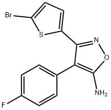 5-Isoxazolamine, 3-(5-bromo-2-thienyl)-4-(4-fluorophenyl)-,1097153-77-9,结构式