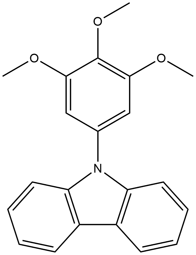 9-(3,4,5-Trimethoxyphenyl)-9H-carbazole 结构式