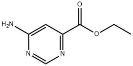 4-Pyrimidinecarboxylic acid, 6-amino-, ethyl ester Struktur