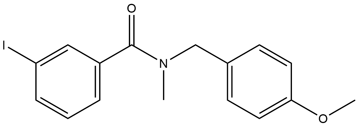 3-Iodo-N-[(4-methoxyphenyl)methyl]-N-methylbenzamide,1097404-56-2,结构式