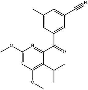 1097628-99-3 3-(5-异丙基-2,6-二甲氧基嘧啶-4-羰基)-5-甲基苯甲腈