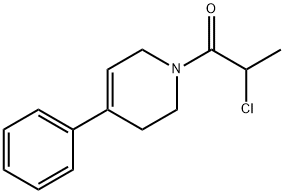 1-Propanone, 2-chloro-1-(3,6-dihydro-4-phenyl-1(2H)-pyridinyl)- 化学構造式