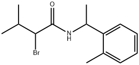 Butanamide, 2-bromo-3-methyl-N-[1-(2-methylphenyl)ethyl]- Struktur