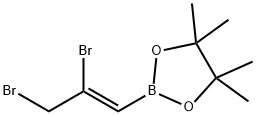 1,3,2-Dioxaborolane, 2-[(1Z)-2,3-dibromo-1-propen-1-yl]-4,4,5,5-tetramethyl- Structure