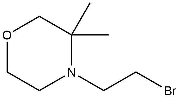 4-(2-Bromoethyl)-3,3-dimethylmorpholine Struktur