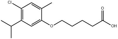 5-[4-chloro-2-methyl-5-(propan-2-yl)phenoxy]pent
anoic acid Struktur