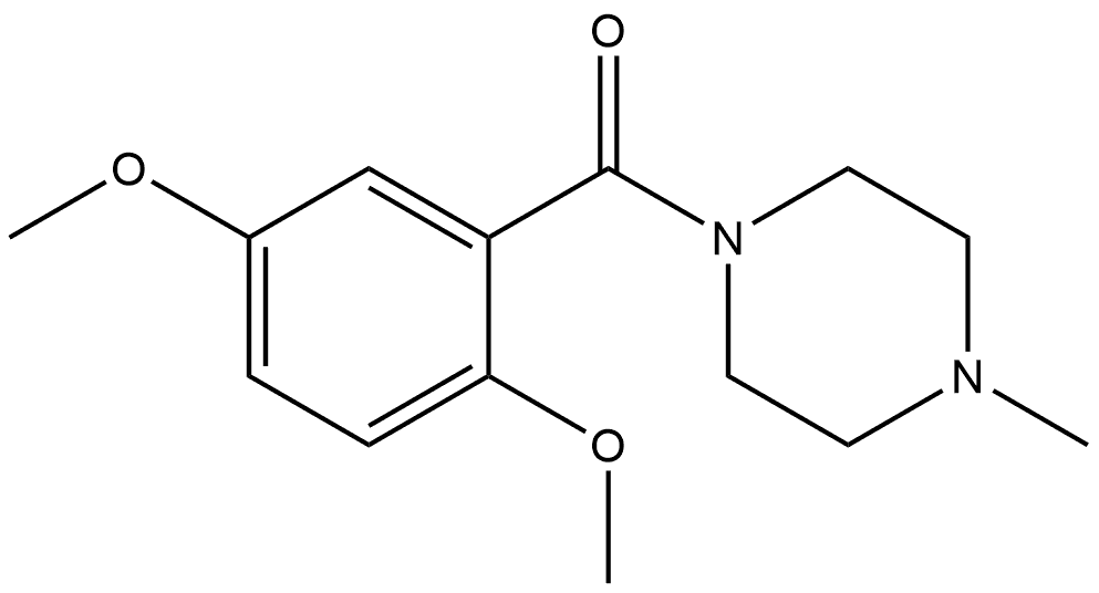 (2,5-dimethoxyphenyl)(4-methylpiperazin-1-yl)methanone 结构式