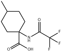 4-甲基-1-(2,2,2-三氟乙酰胺)环己烷-1-羧酸,1099078-56-4,结构式