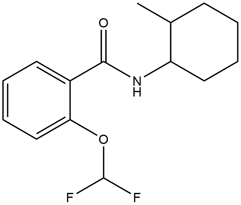 2-(Difluoromethoxy)-N-(2-methylcyclohexyl)benzamide,1099276-27-3,结构式