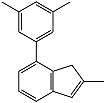 1H-Indene, 7-(3,5-dimethylphenyl)-2-methyl- 化学構造式