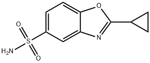 2-环丙基苯并[D]噁唑-5-磺酰胺, 1099660-96-4, 结构式