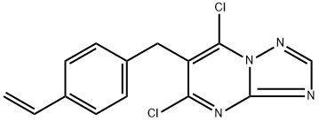 5,7-二氯-6-[(4-乙烯基苯基)甲基] [1,2,4]三唑并[1,5-A]嘧啶, 1101031-77-9, 结构式