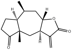 Azuleno[6,5-b]furan-2,5-dione, decahydro-4a,8-dimethyl-3-methylene-, (3aR,4aS,7aS,8S,9aS)- Struktur