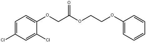 Acetic acid, 2-(2,4-dichlorophenoxy)-, 2-phenoxyethyl ester Structure