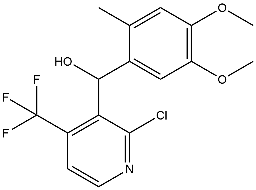 2-Chloro-α-(4,5-dimethoxy-2-methylphenyl)-4-(trifluoromethyl)-3-pyridinemethanol Structure