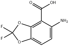 1,3-Benzodioxole-4-carboxylic acid, 5-amino-2,2-difluoro- Struktur