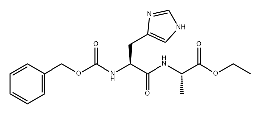 L-Alanine, N-[N-[(phenylmethoxy)carbonyl]-L-histidyl]-, ethyl ester (9CI) 结构式