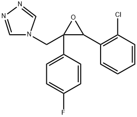 4H-1,2,4-Triazole, 4-[[3-(2-chlorophenyl)-2-(4-fluorophenyl)-2-oxiranyl]methyl]- 化学構造式