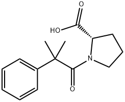 (S)-1-(2-甲基-2-苯基丙酰基)吡咯烷-2-羧酸, 1104386-11-9, 结构式