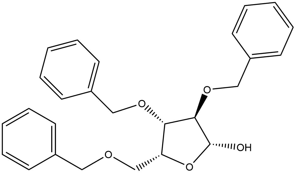 2,3,5-三 - O-(苯基甲基)-Β-D呋喃木糖,1105054-66-7,结构式