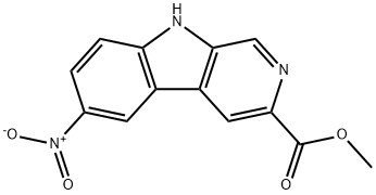 9H-Pyrido[3,4-b]indole-3-carboxylic acid, 6-nitro-, methyl ester Struktur