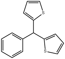 Thiophene, 2,2'-(phenylmethylene)bis- 化学構造式