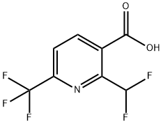 3-Pyridinecarboxylic acid, 2-(difluoromethyl)-6-(trifluoromethyl)-|2-(二氟甲基)-6-(三氟甲基)-3-吡啶羧酸