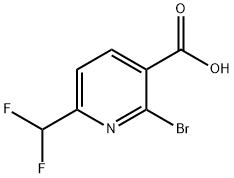 2-溴-6-(二氟甲基)烟酸, 1105985-14-5, 结构式