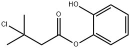 Butanoic acid, 3-chloro-3-methyl-, 2-hydroxyphenyl ester Struktur