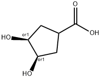 Cyclopentanecarboxylic acid, 3,4-dihydroxy-, (3R,4S)-rel- Structure