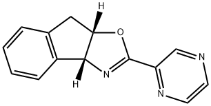 8H-Indeno[1,2-d]oxazole, 3a,8a-dihydro-2-(2-pyrazinyl)-, (3aR,8aS)- Struktur