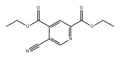 5-氰基吡啶-2,4-二羧酸二乙酯, 110911-12-1, 结构式