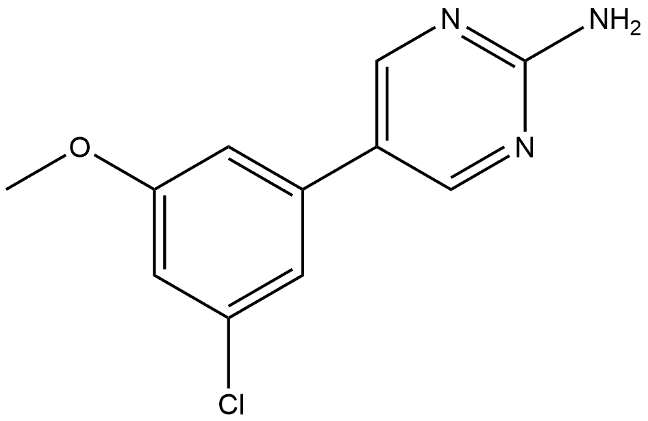 5-(3-Chloro-5-methoxyphenyl)-2-pyrimidinamine Structure