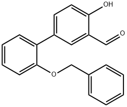 4-(2-Benzyloxyphenyl)-2-formylphenol 化学構造式