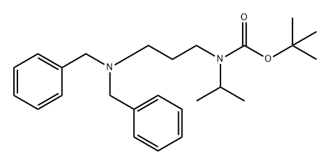 Carbamic acid, N-[3-[bis(phenylmethyl)amino]propyl]-N-(1-methylethyl)-, 1,1-dimethylethyl ester,1111236-11-3,结构式