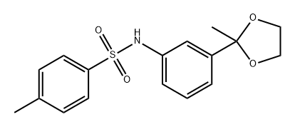 Benzenesulfonamide, 4-methyl-N-[3-(2-methyl-1,3-dioxolan-2-yl)phenyl]-,1111249-40-1,结构式