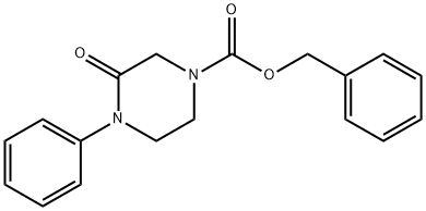 1-Piperazinecarboxylic acid, 3-oxo-4-phenyl-, phenylmethyl ester Structure