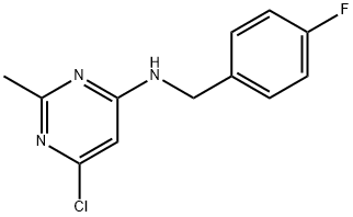 4-Pyrimidinamine, 6-chloro-N-[(4-fluorophenyl)methyl]-2-methyl- 结构式
