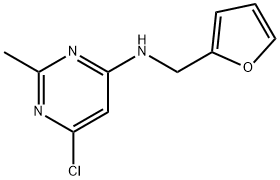 4-Pyrimidinamine, 6-chloro-N-(2-furanylmethyl)-2-methyl- 结构式