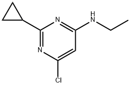 6-chloro-2-cyclopropyl-n-ethylpyrimidin-4-amine Structure