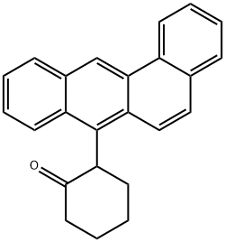 Cyclohexanone, 2-benz[a]anthracen-7-yl- 化学構造式