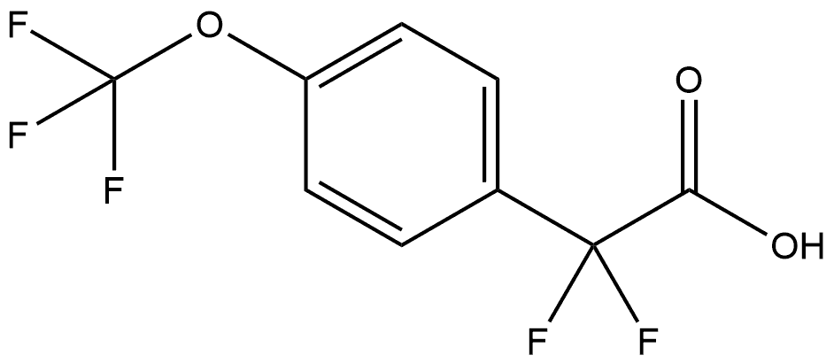 2,2-difluoro-2-(4-(trifluoromethoxy)phenyl)acetic acid Struktur