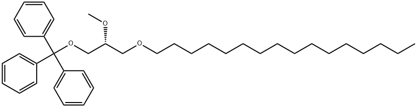 Benzene, 1,1',1''-[[(2R)-3-(hexadecyloxy)-2-methoxypropoxy]methylidyne]tris- Struktur