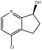 5H-Cyclopenta[b]pyridin-7-ol, 4-chloro-6,7-dihydro-, (7S)- Structure