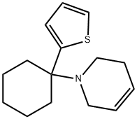 1,2,3,6-Tetrahydro-1-[1-(2-thienyl)cyclohexyl]pyridine Structure