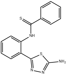 Benzenecarbothioamide, N-[2-(5-amino-1,3,4-thiadiazol-2-yl)phenyl]- 结构式