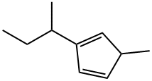 1-仲丁基-3-甲基环戊二烯,111378-83-7,结构式