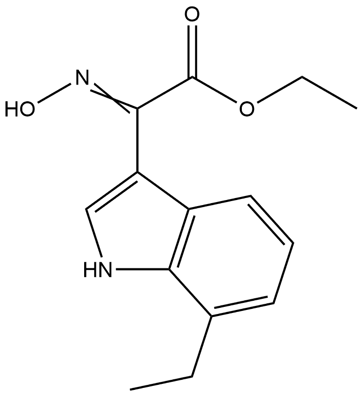 1H-Indole-3-acetic acid, 7-ethyl-α-(hydroxyimino)-, ethyl ester