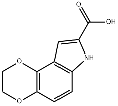 7H-1,4-Dioxino[2,3-e]indole-8-carboxylic acid, 2,3-dihydro- Structure