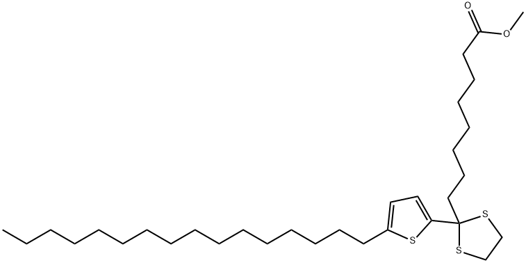 1,3-Dithiolane-2-octanoic acid, 2-(5-hexadecyl-2-thienyl)-, methyl ester|